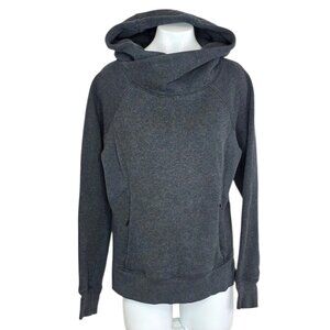 Lululemon Under Wraps Pullover Hoodie, Cotton Fleece, Grey, Size 8 Womens